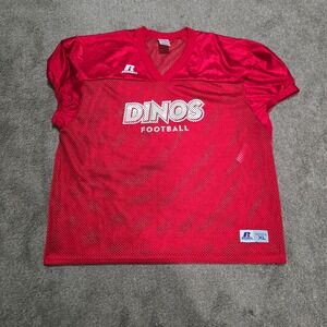 Russell Athletic Dinos Football Jersey Red Mesh XL Mens‎